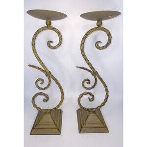 Celebrating Home 2-Piece Venetian Candle Holders 17" Tall Antique Patina Finish